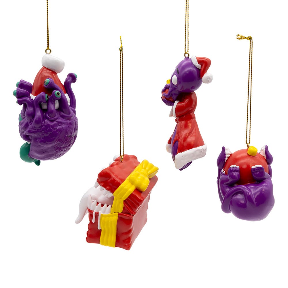 Kurt Adler Dungeons and Dragons® Merry Monsters Ornament Set, 4-Piece Set